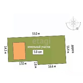 Продается 1-этажный дом, 65 м²