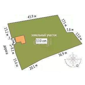 Продается 1-этажный дом, 44,4 м²
