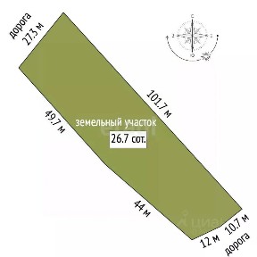 Продается участок, 26,7 сот.
