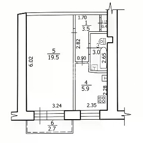 Продается 1-комн. квартира, 33,2 м²