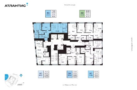 Продается 3-комн. квартира, 69,8 м²