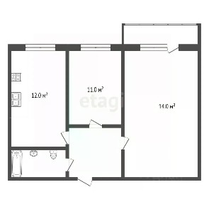 Продается 2-комн. квартира, 42,3 м²