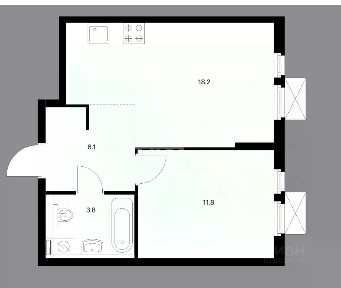 Продается 1-комн. квартира, 39,3 м²