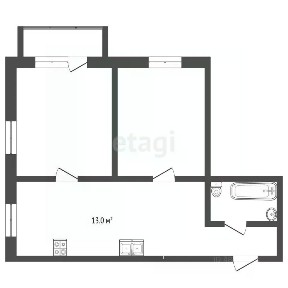 Продается 2-комн. квартира, 56,6 м²