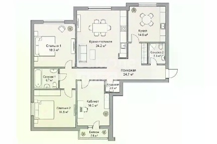 Продается 4-комн. квартира, 130,4 м²