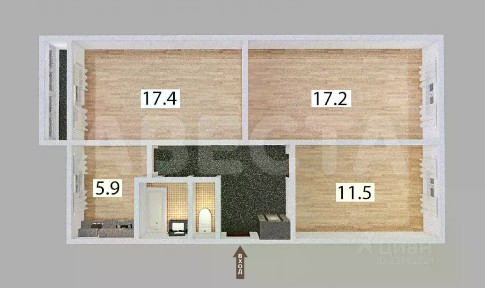 Продается 3-комн. квартира, 63,5 м²
