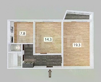 Продается 2-комн. квартира, 53,3 м²