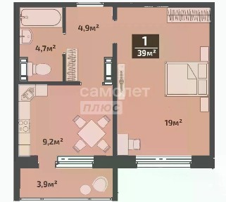 Продается 1-комн. квартира, 37 м²
