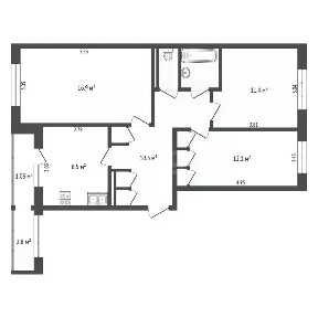 Продается 3-комн. квартира, 65,5 м²