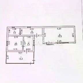 Продается 1-этажный дом, 61,8 м²