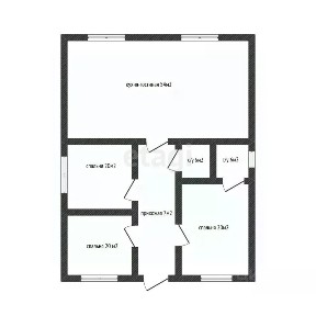 Продается 1-этажный дом, 168 м²