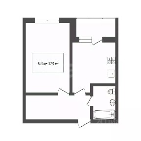 Продается 1-комн. квартира, 37,9 м²