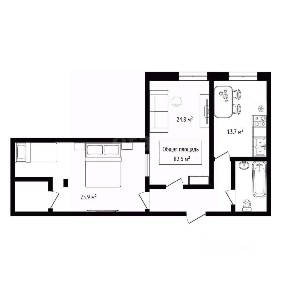 Продается 2-комн. квартира, 82,6 м²