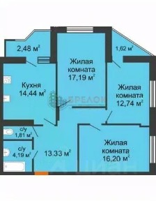 Продается 3-комн. квартира, 85 м²