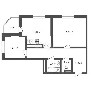 Продается 2-комн. квартира, 54 м²