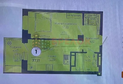 Продается 1-комн. квартира, 37,3 м²