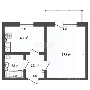 Продается 1-комн. квартира, 27,3 м²