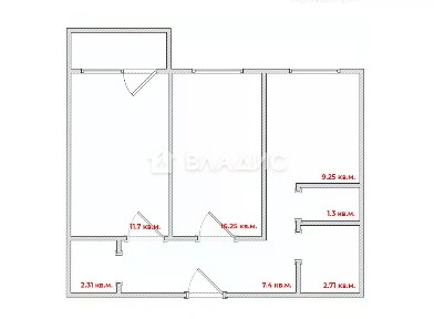 Продается 2-комн. квартира, 51,6 м²
