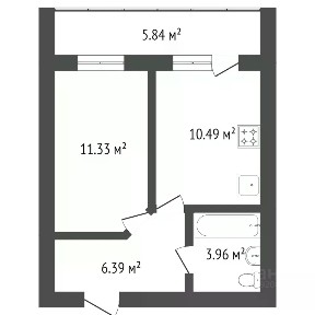 Продается 1-комн. квартира, 36,2 м²