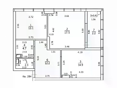 Продается 2-комн. квартира, 64,7 м²