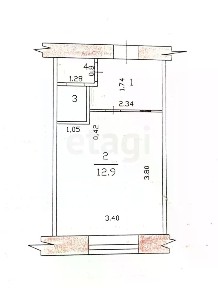Продается студия, 18,3 м²