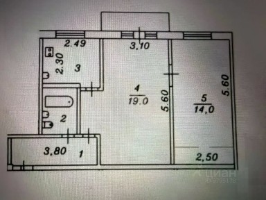 Продается 2-комн. квартира, 45,4 м²