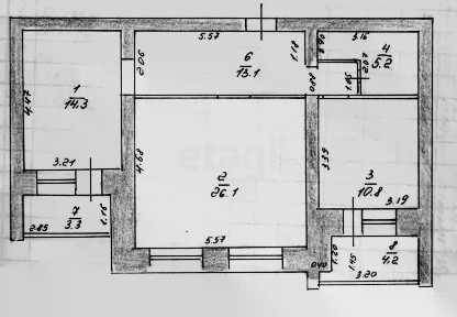 Продается 2-комн. квартира, 73,2 м²