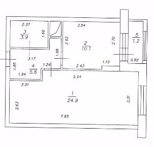 Продается 1-комн. квартира, 44,5 м²