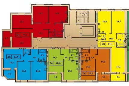 Продается 2-комн. квартира, 59 м²