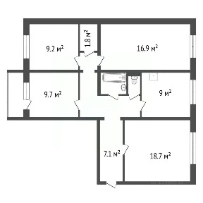 Продается 4-комн. квартира, 84 м²