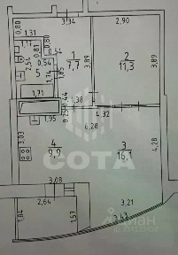 Продается 1-комн. квартира, 49 м²