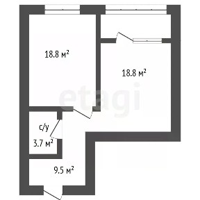 Продается 2-комн. квартира, 53,2 м²