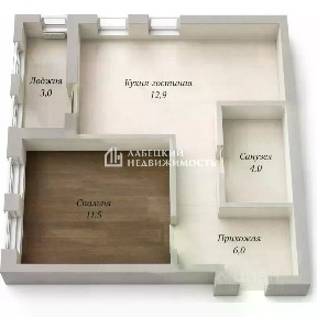Продается 1-комн. квартира, 34,4 м²