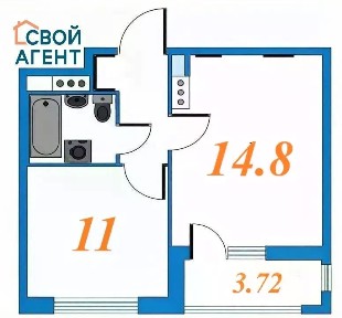 Продается 1-комн. квартира, 31,7 м²