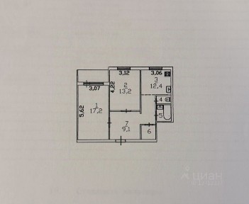 Продается 2-комн. квартира, 59,9 м²
