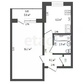 Продается 1-комн. квартира, 29,8 м²