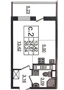 Продается студия, 24,7 м²