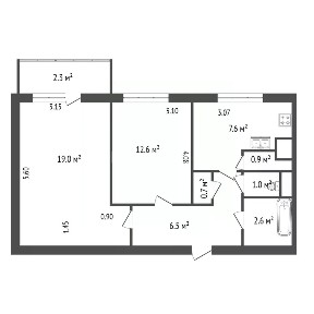 Продается 2-комн. квартира, 51,7 м²