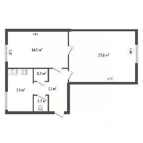 Продается 2-комн. квартира, 55,5 м²