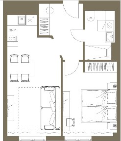 Продаются 1-комн. апартаменты, 41,5 м²