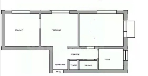Продается 3-комн. квартира, 61,3 м²