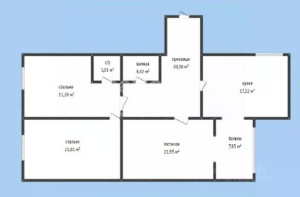 Продается 3-комн. квартира, 113 м²