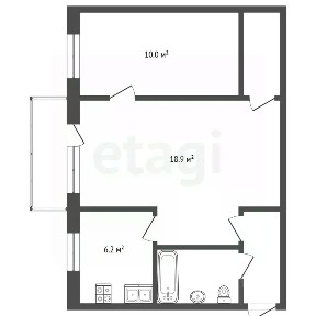 Продается 2-комн. квартира, 43 м²