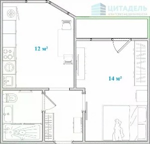 Продается 1-комн. квартира, 34,1 м²