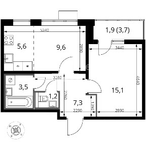 Продается 1-комн. квартира, 45,9 м²