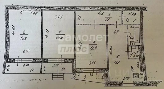 Продается 3-комн. квартира, 71 м²