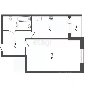 Продается 1-комн. квартира, 49,6 м²
