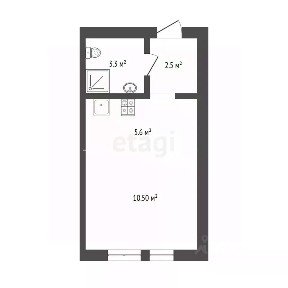 Продается студия, 21,6 м²