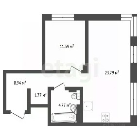 Продается 1-комн. квартира, 50,7 м²