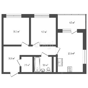 Продается 2-комн. квартира, 50,8 м²